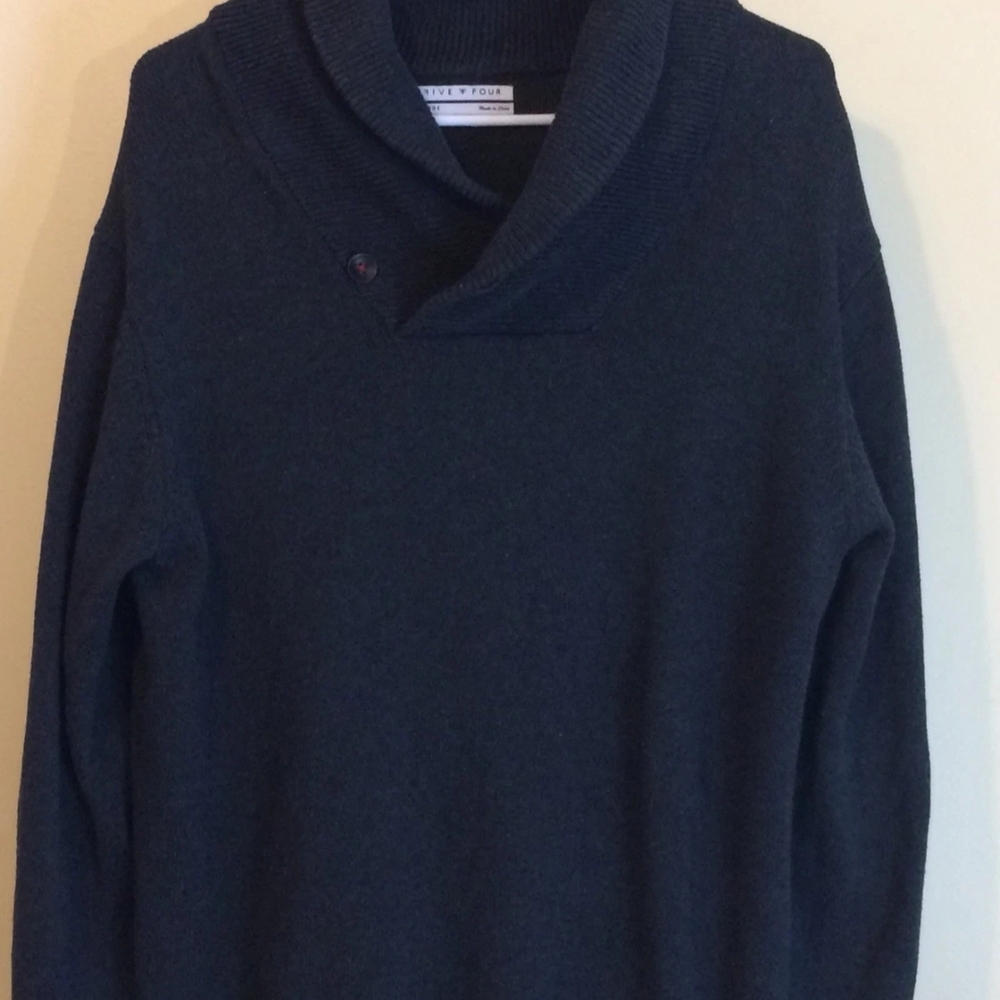 Five Four Dark Gray Turtleneck Sweater Largev